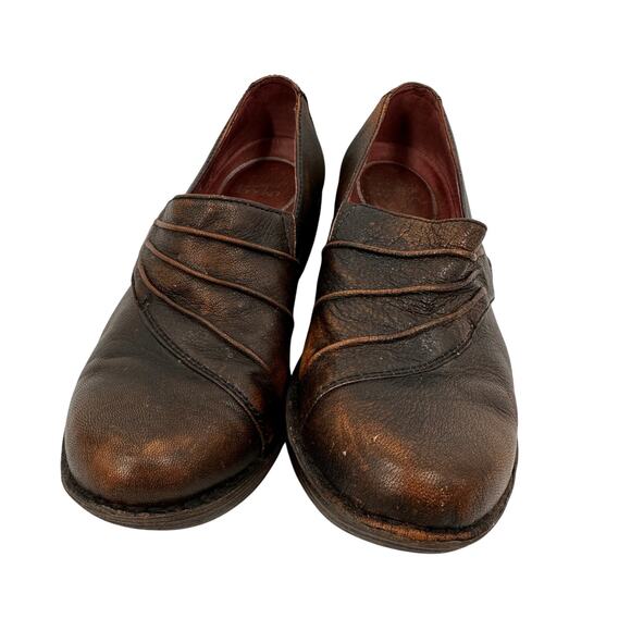 Dansko Women's Brown Leather Aimee Comfort Clogs Size 37 / 7 - Picture 3 of 9